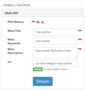 SEO per kategori